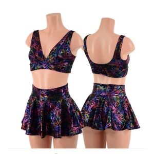 Coquetry clothing Skirt and Bralette Set- in Cyberspace